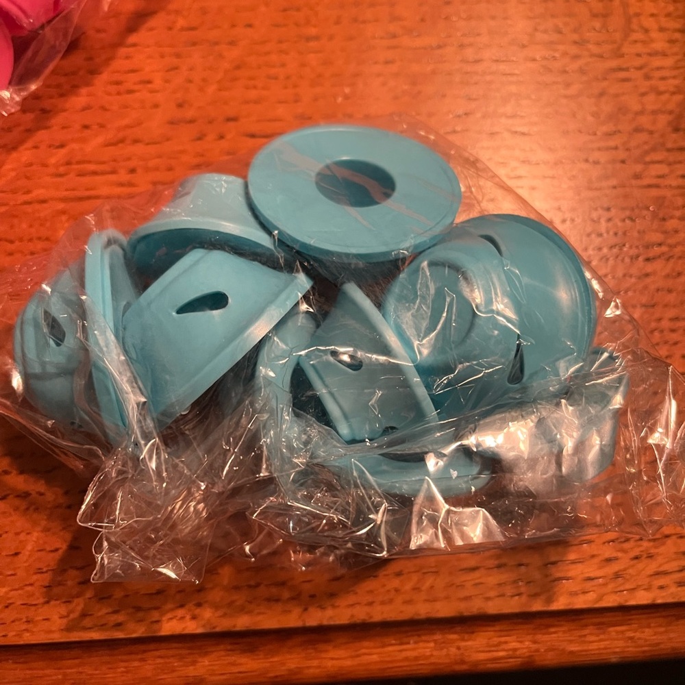 Blue and Pink Overnight Hair Curlers
